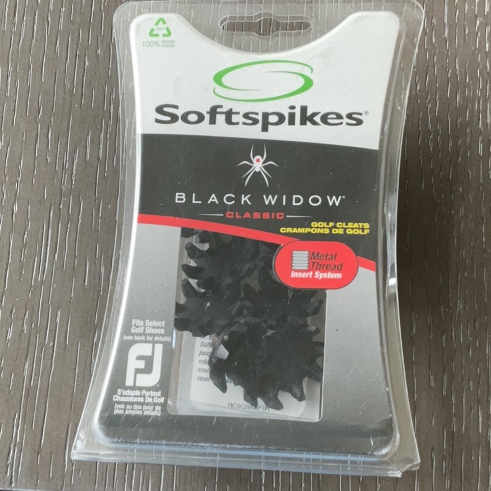 New still in box BLACK WIDOW golf shoe spikes.